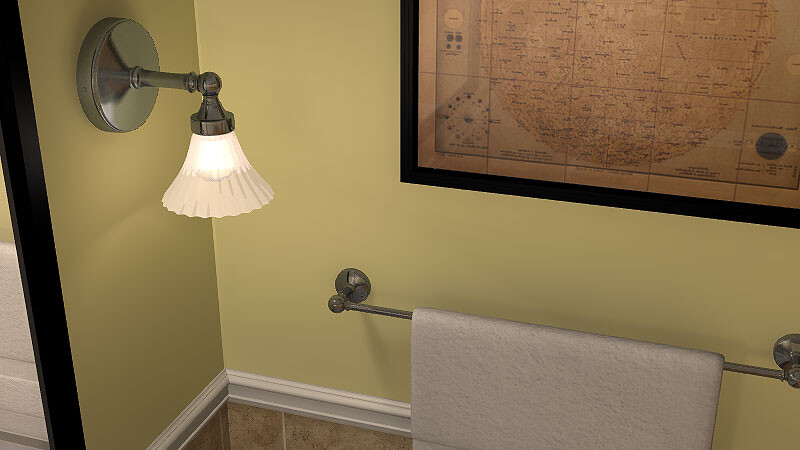 Bathroom fixtures, light