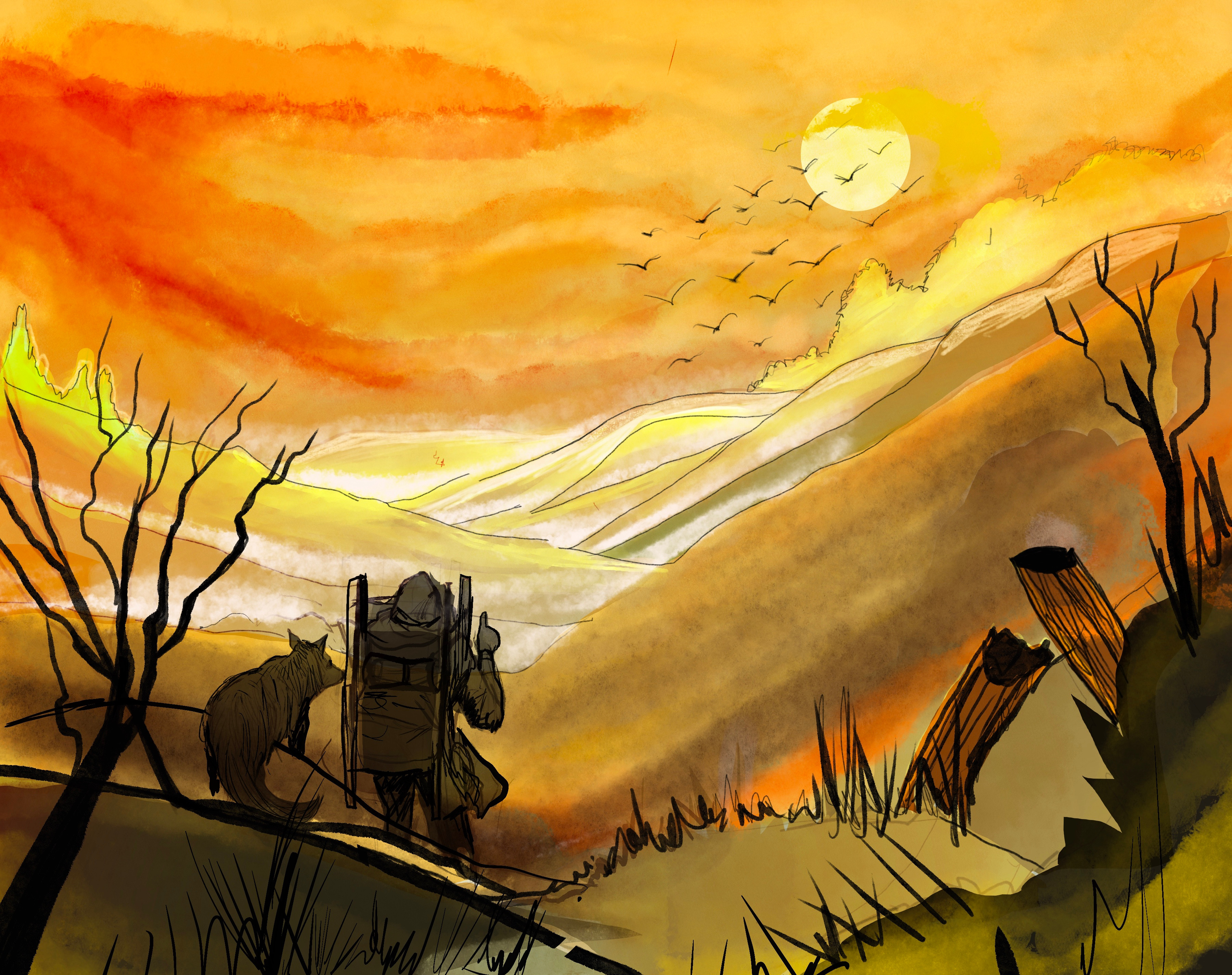 The sunrise with my friend