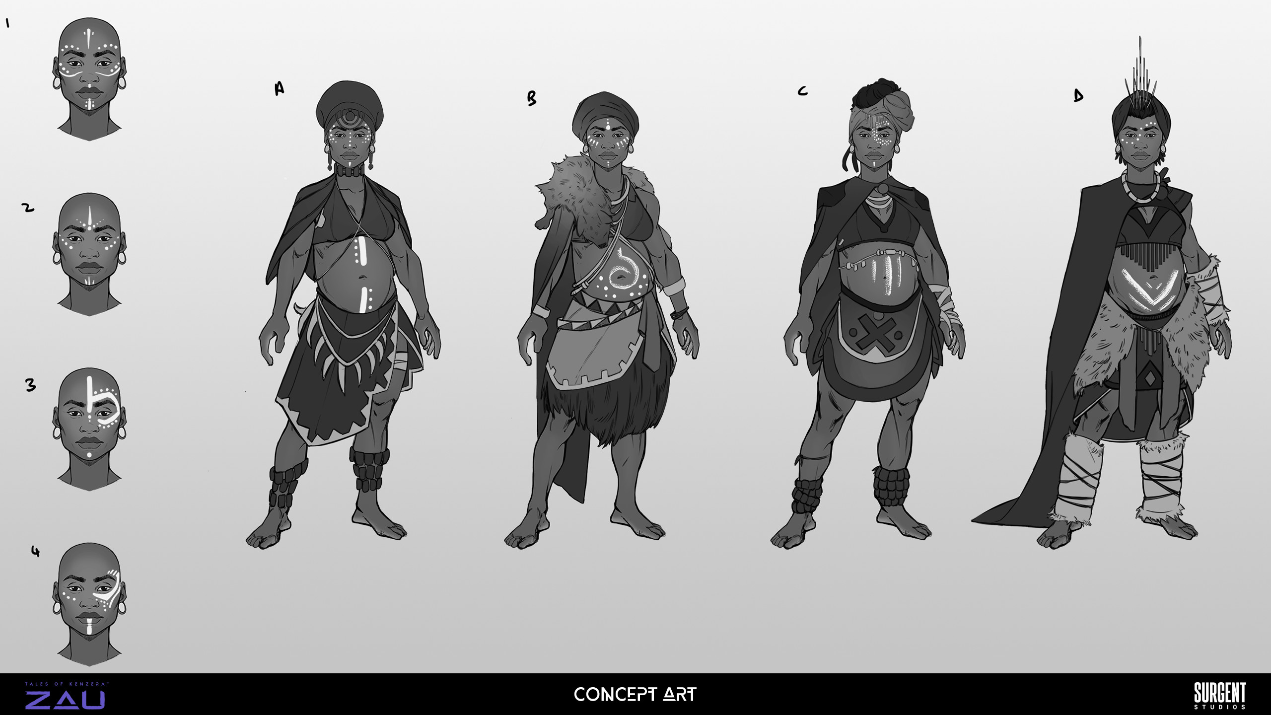 Unused concepts for an Afro past Mama