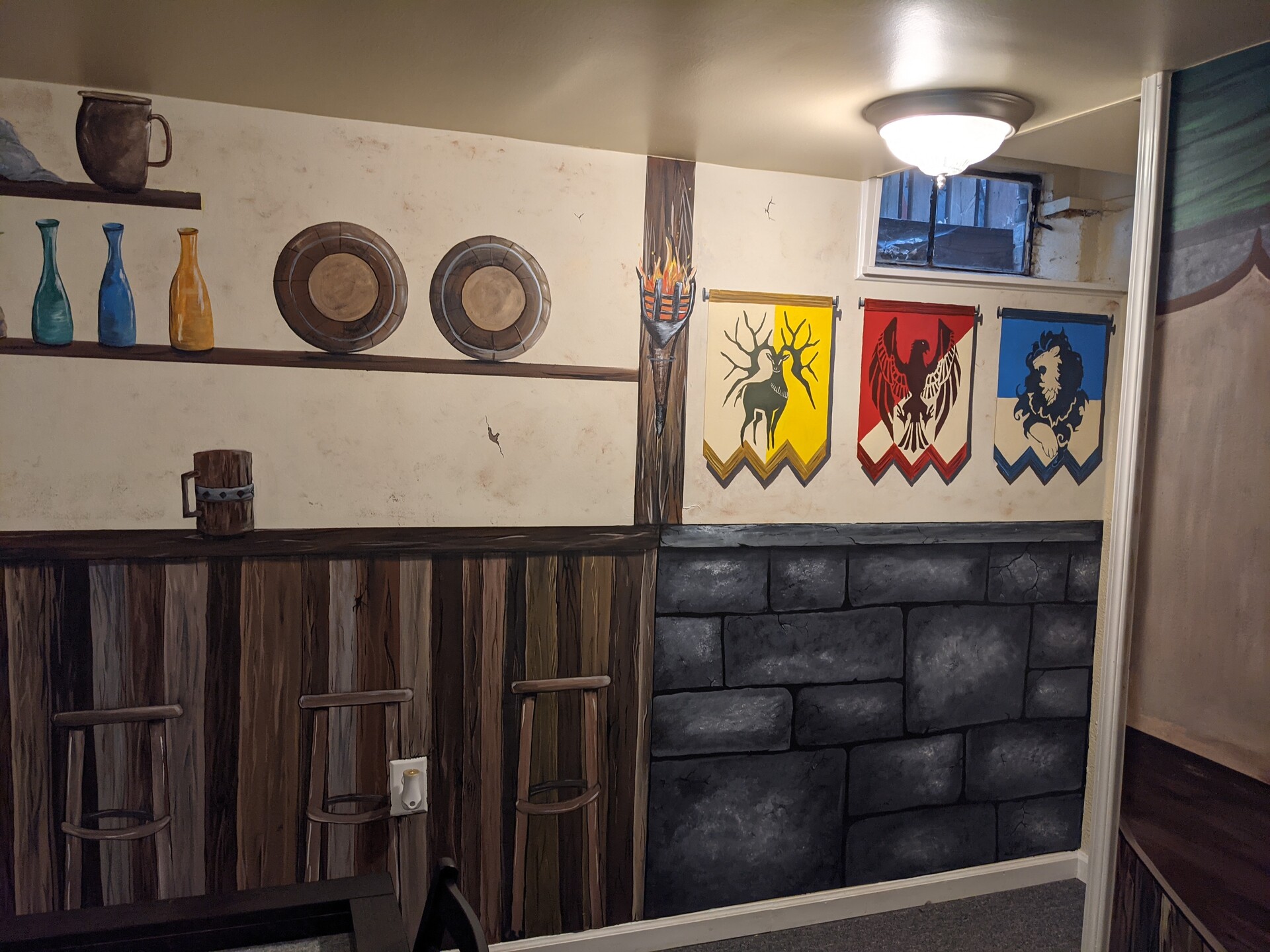 David Maclaren Art Portfolio Medieval Basement Mural