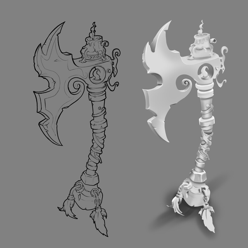 Stylized axe