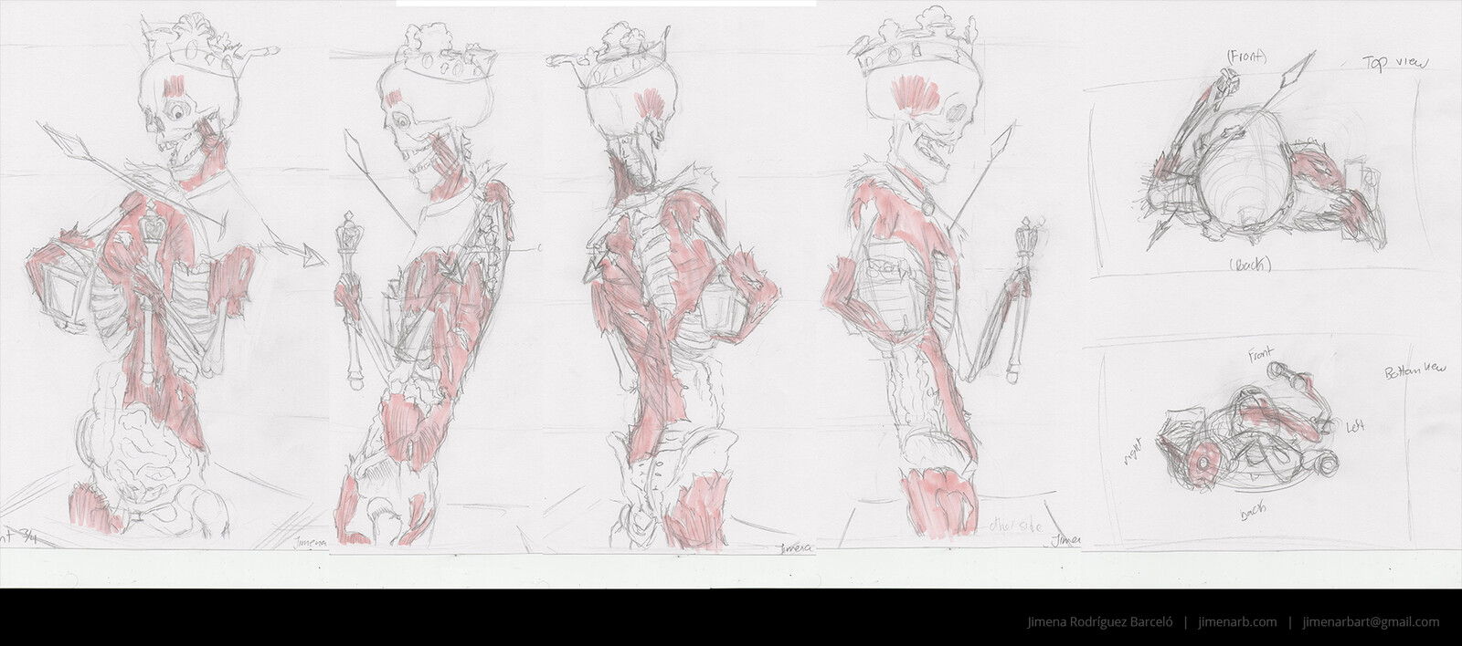 Original concept I drew for the sculpture.
