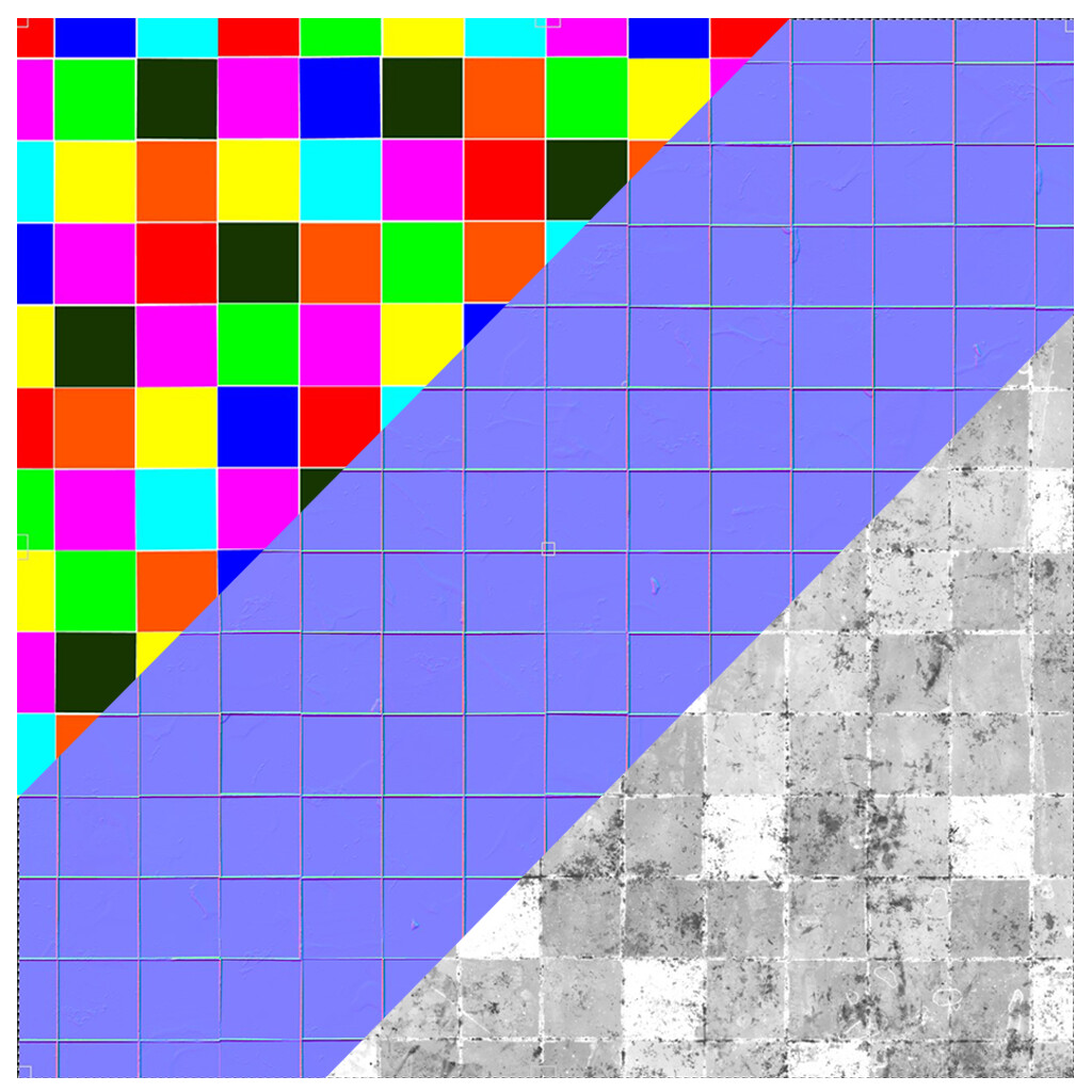 Color Id, Normal(DirectX), Roughness