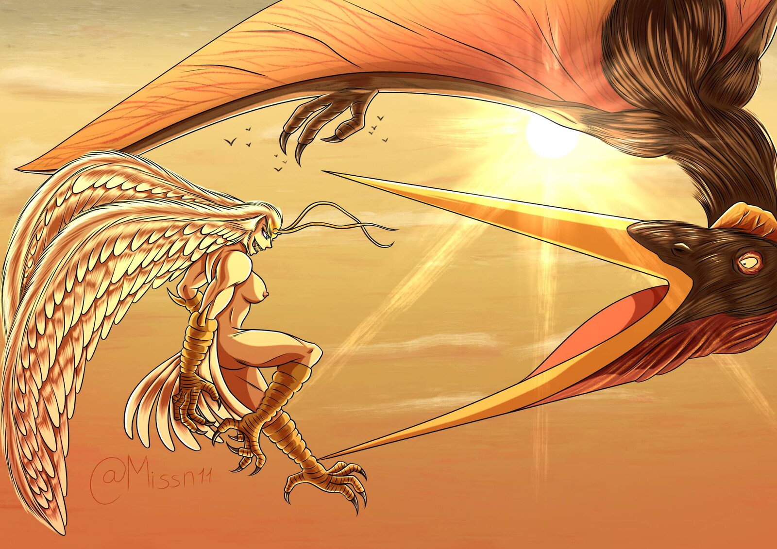 Sirene battles the Feathered Serpent
