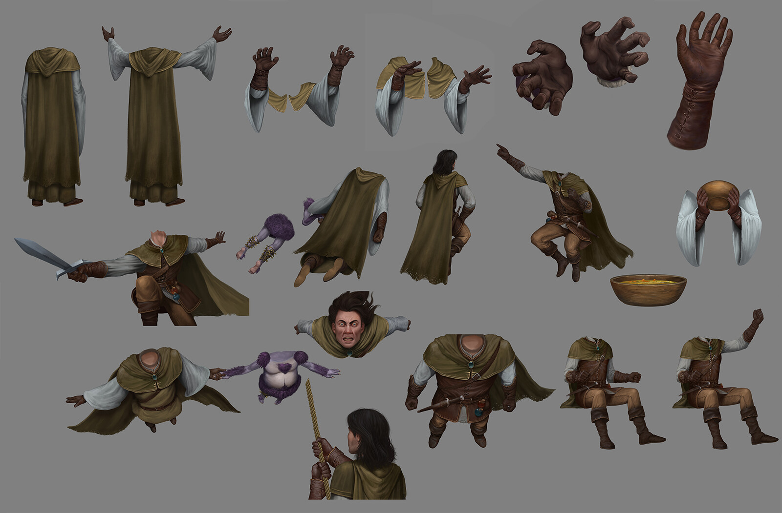 Some poses of Tigtone throughout first season