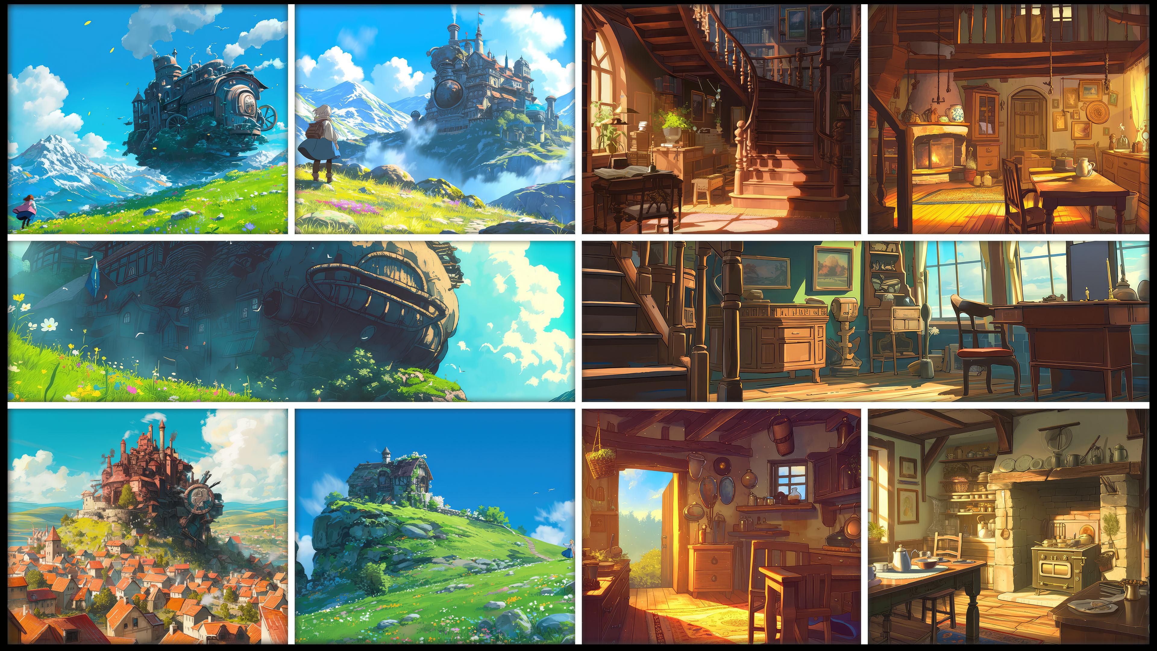 ArtStation 🔹200 Howls Moving Castle Anime Concept Reference