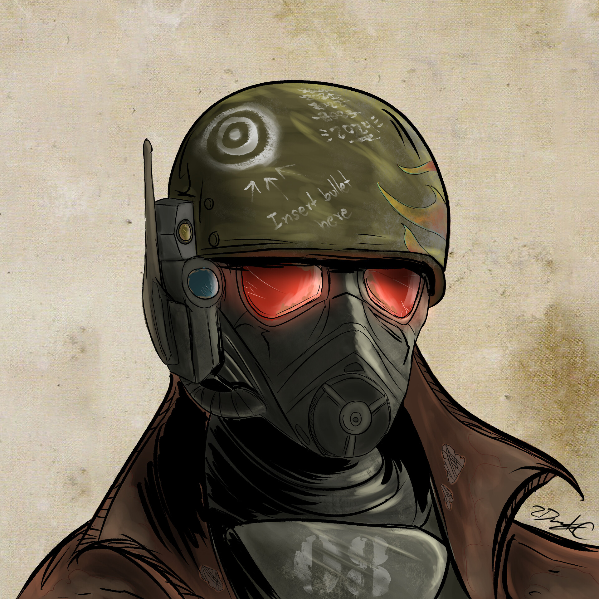 Artstation fallout new vegas courier 6 fan art