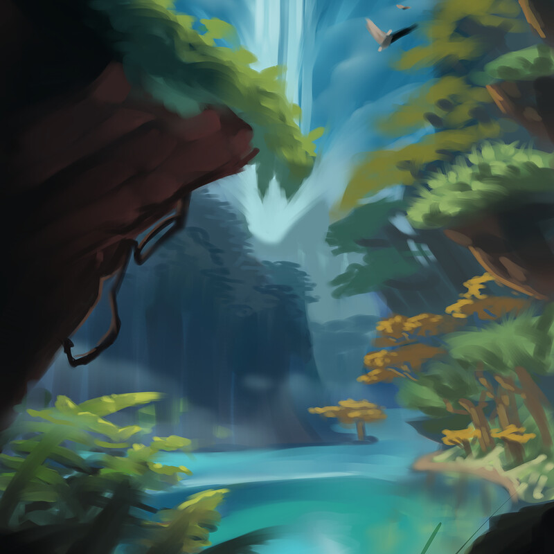 Hidden Lake in the forest