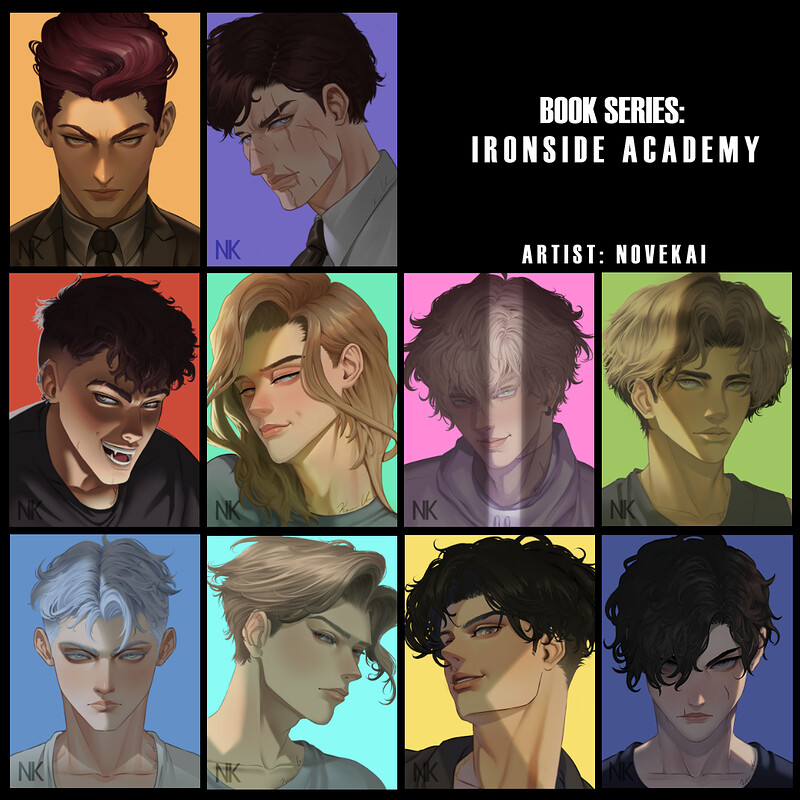 Social Media Character Portraits Graphics for Ironside Academy
