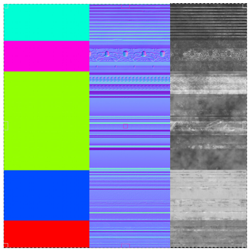 Color ID, Normal (DirectX), Roughness