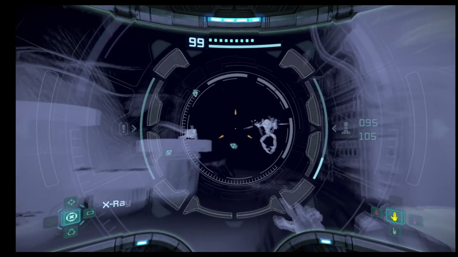 The X-Ray Visor and HUD.