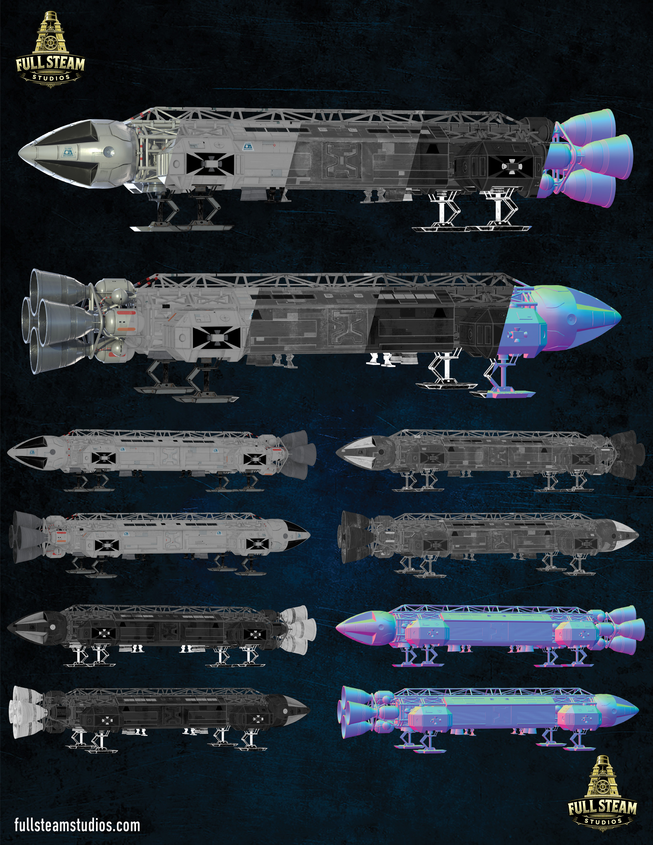 AndersonArt3D - Space 1999 Eagle Digital Reconstruction