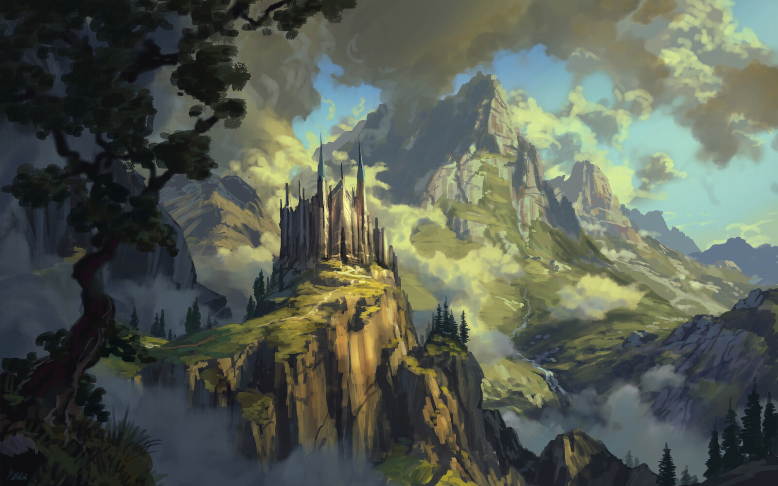 Castle in the mountains