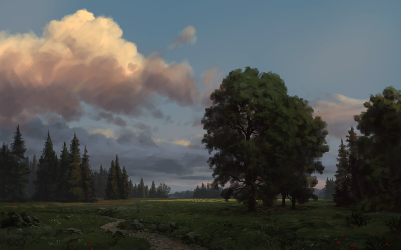 At dawn
