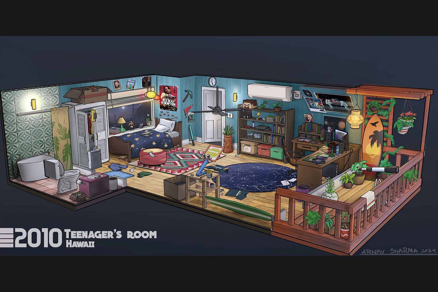 ArtStation - Cutaway- Teenager's room