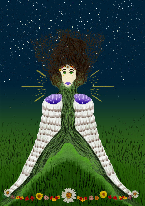 Postcard depicting The Fae Queen