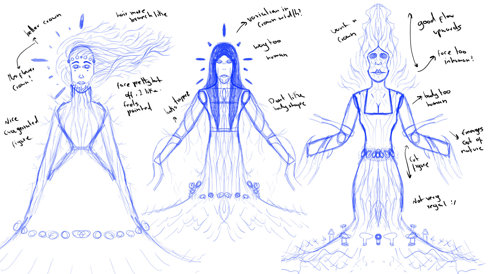 The Fae Queen alternative designs