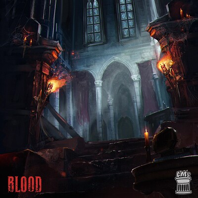 Castle interior. Blood