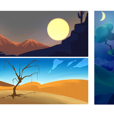 Cartoon Environment Illustrations
