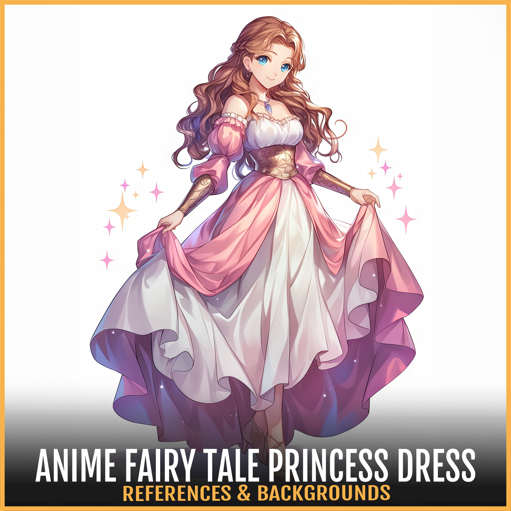 ArtStation - 303 Anime Fairy Tale Princess Dress, image size:2048x2048