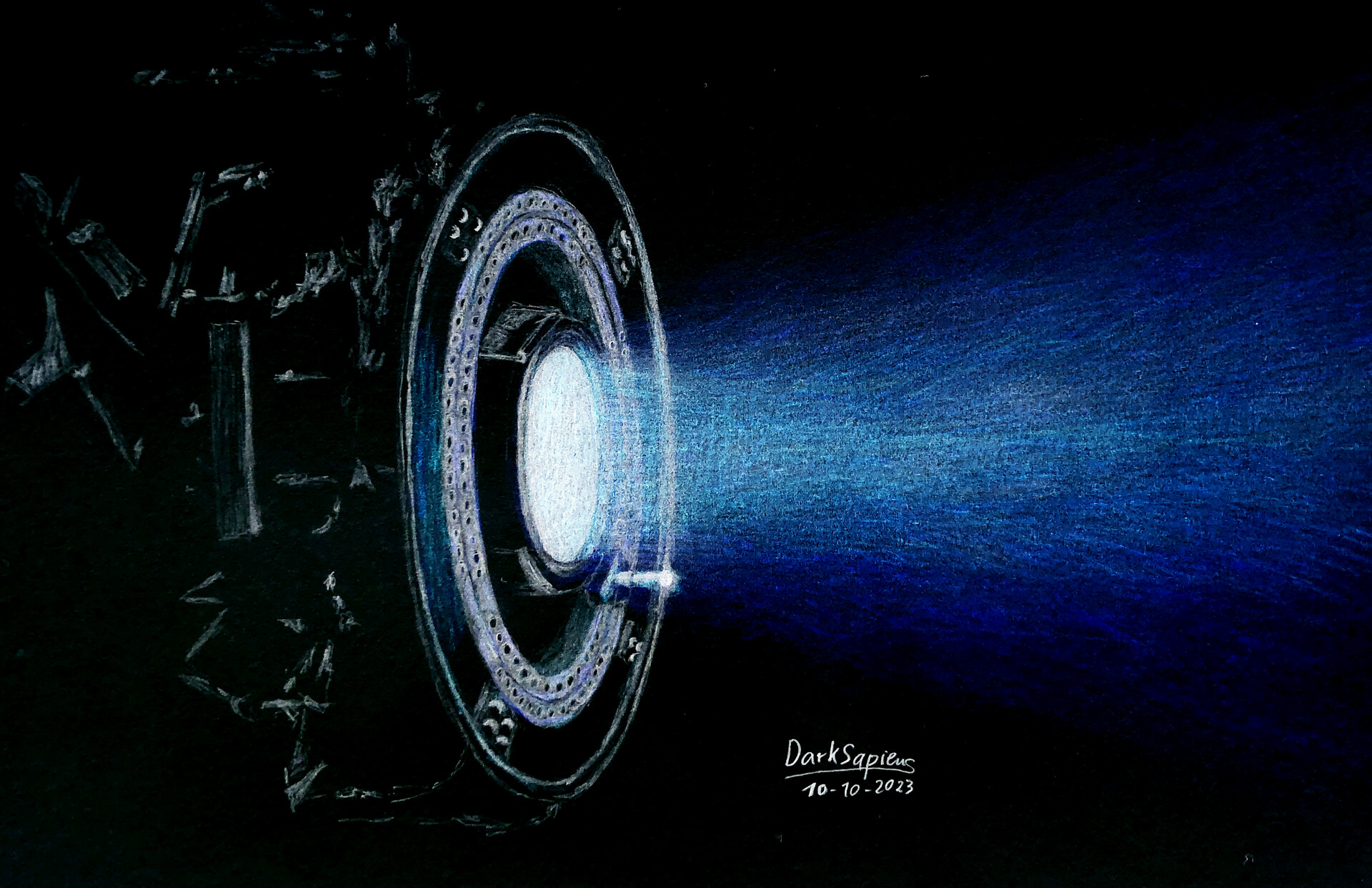 ArtStation Spacetober 2023 Engine Ion thruster