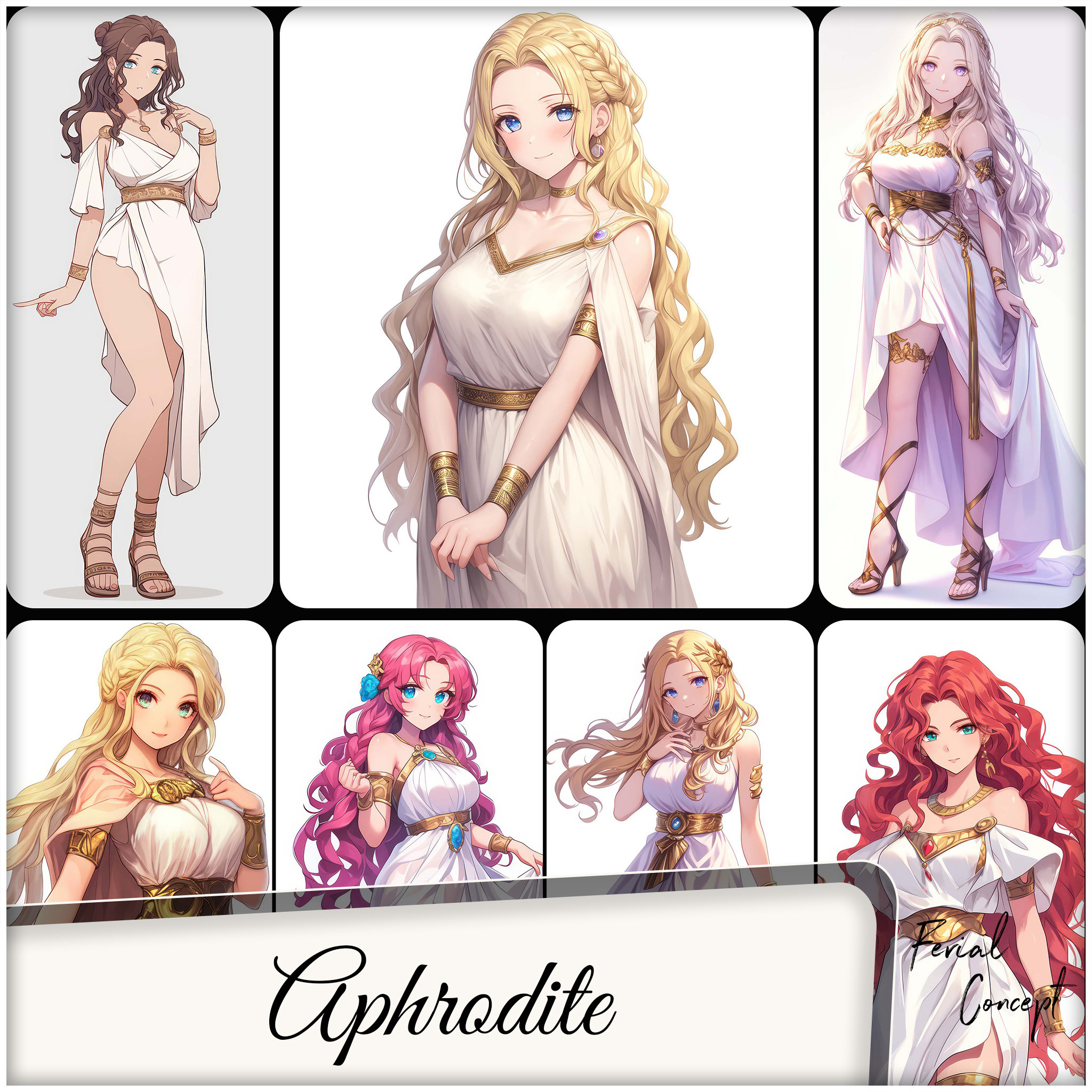 Ferial Studio - 🔹400 Aphrodite - Anime Character Reference Image