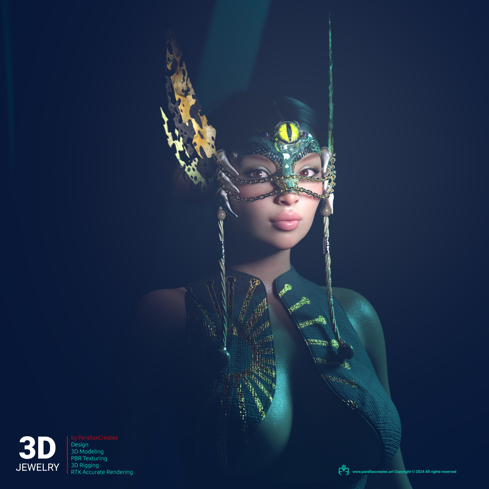 3D Dragonic Crown Part 1| 3D Jewelry by ParallaxCreates