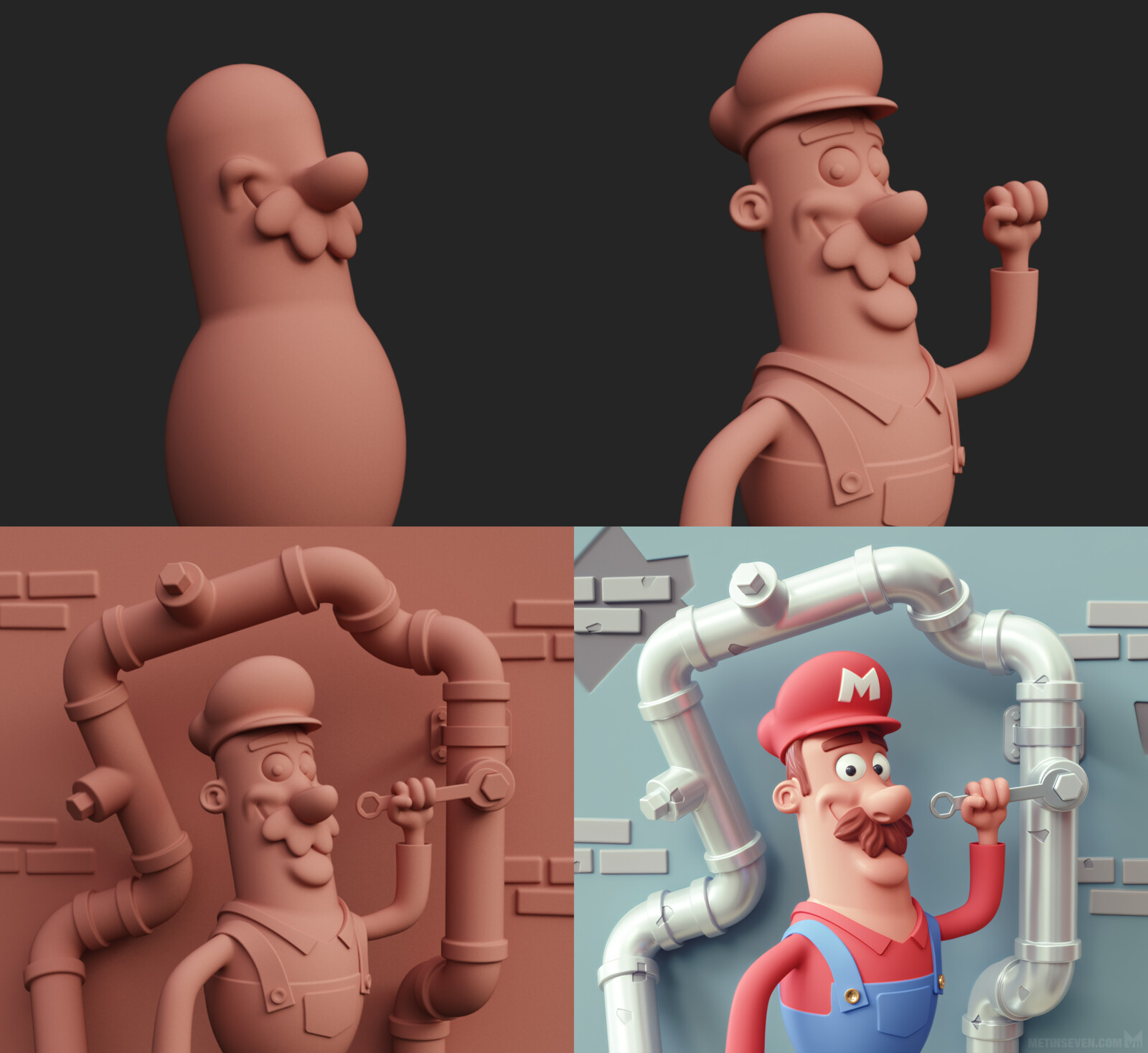 Mario at work ─ work-in-progress impressions in the MagicaCSG SDF 3D editor