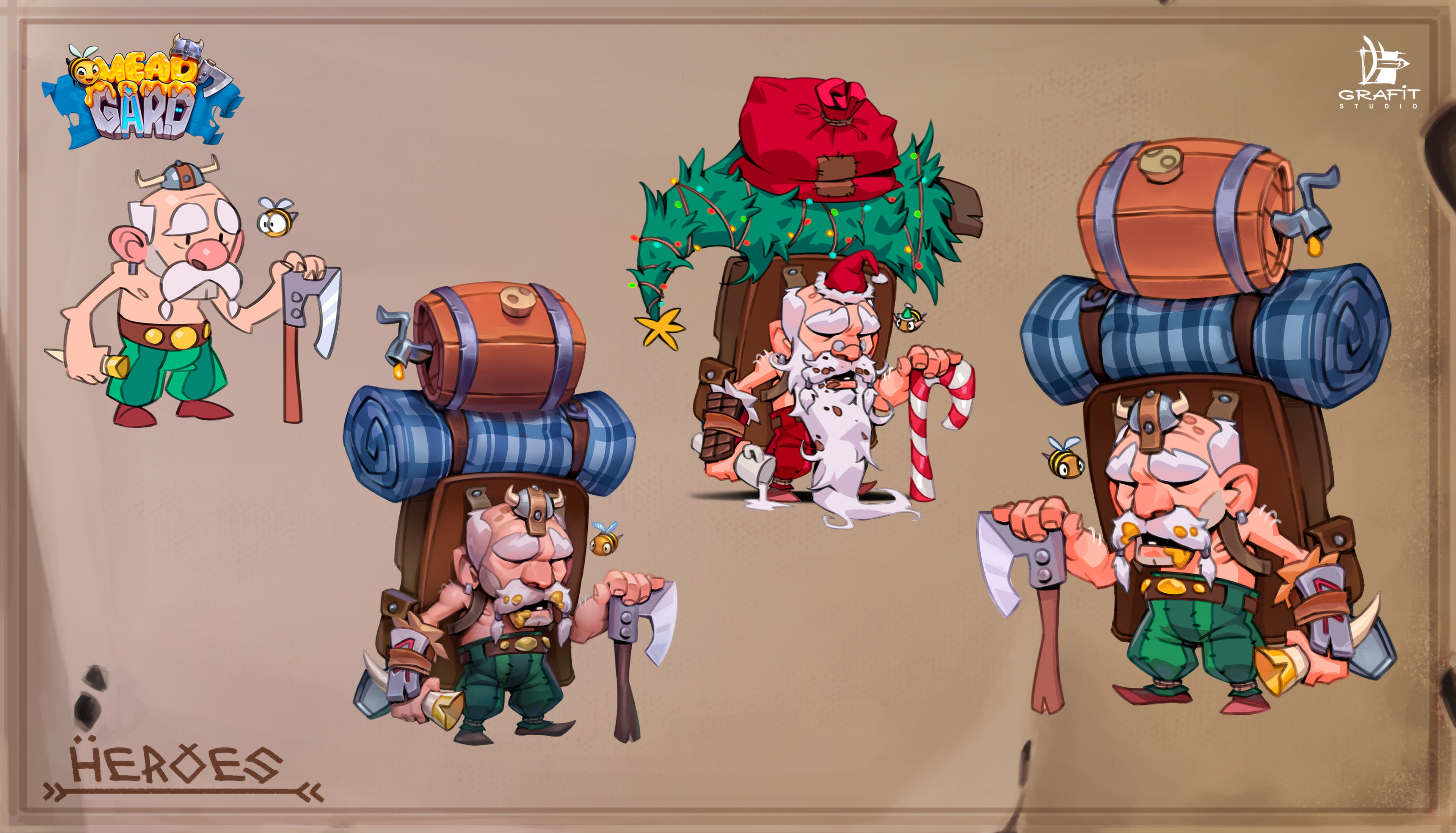 Trying different skins for the hero.