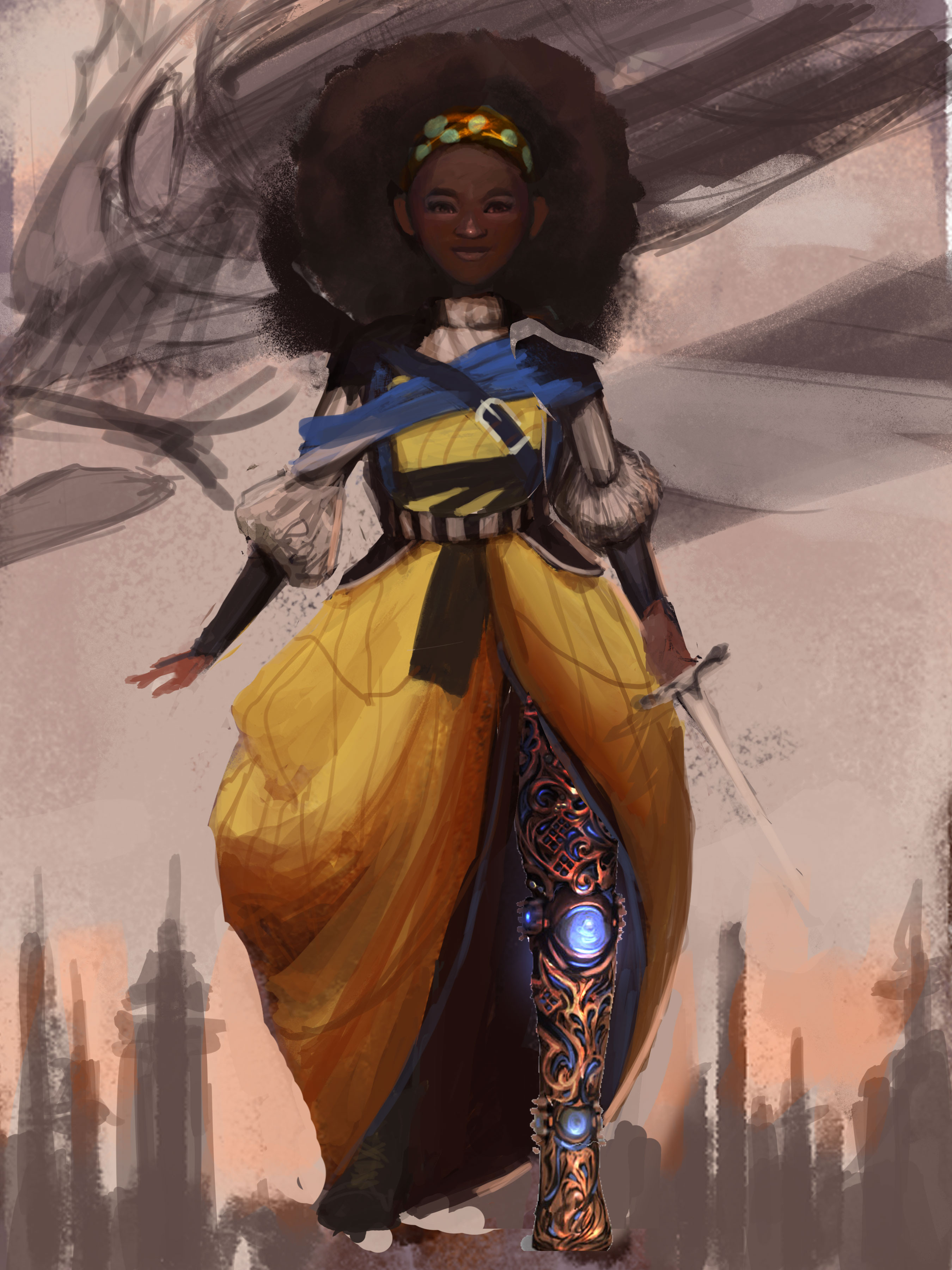 1st rendering progress - starting to define form