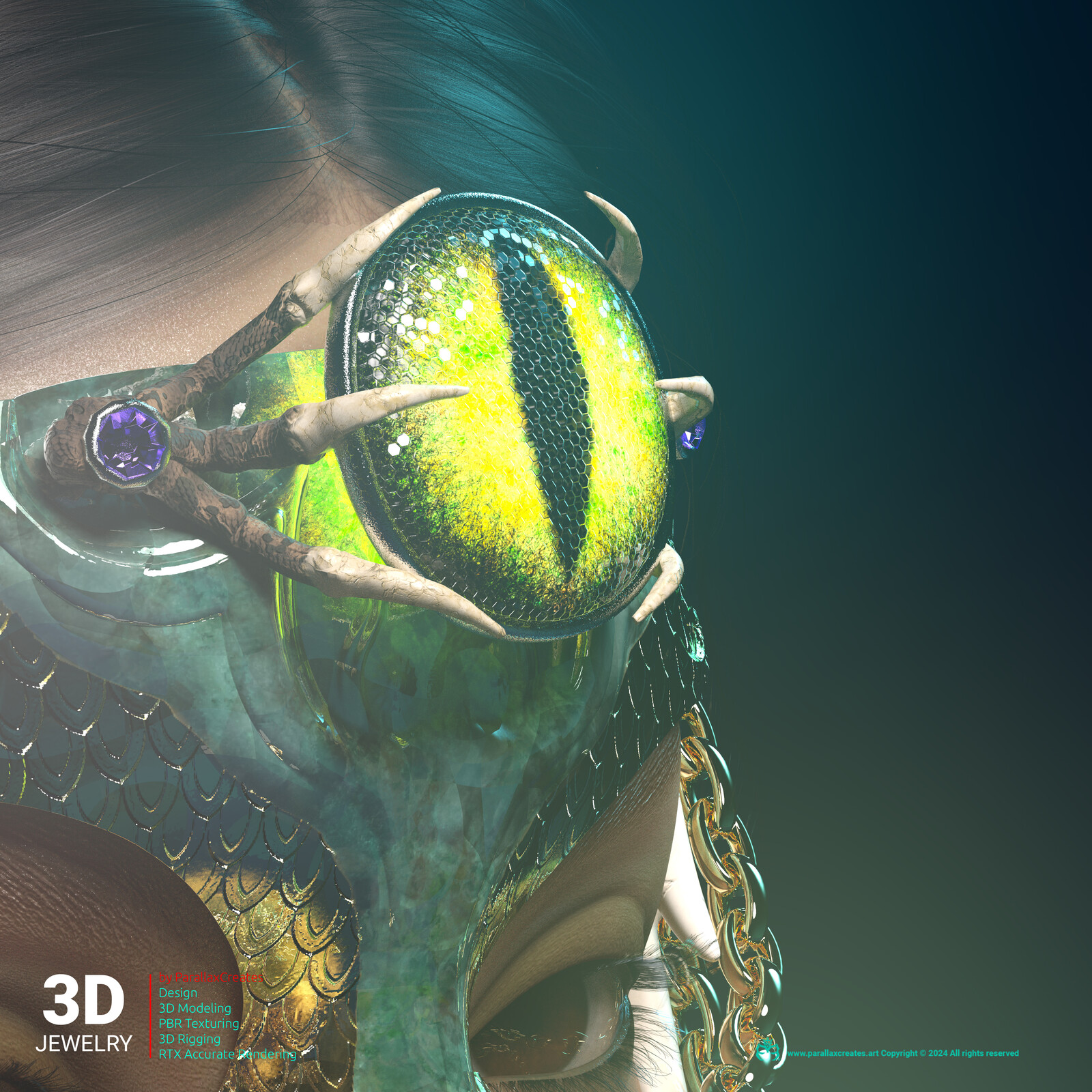 3D Dragonic Crown Part 3 | 3D Jewelry by ParallaxCreates