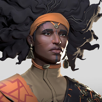 Stylized portrait study