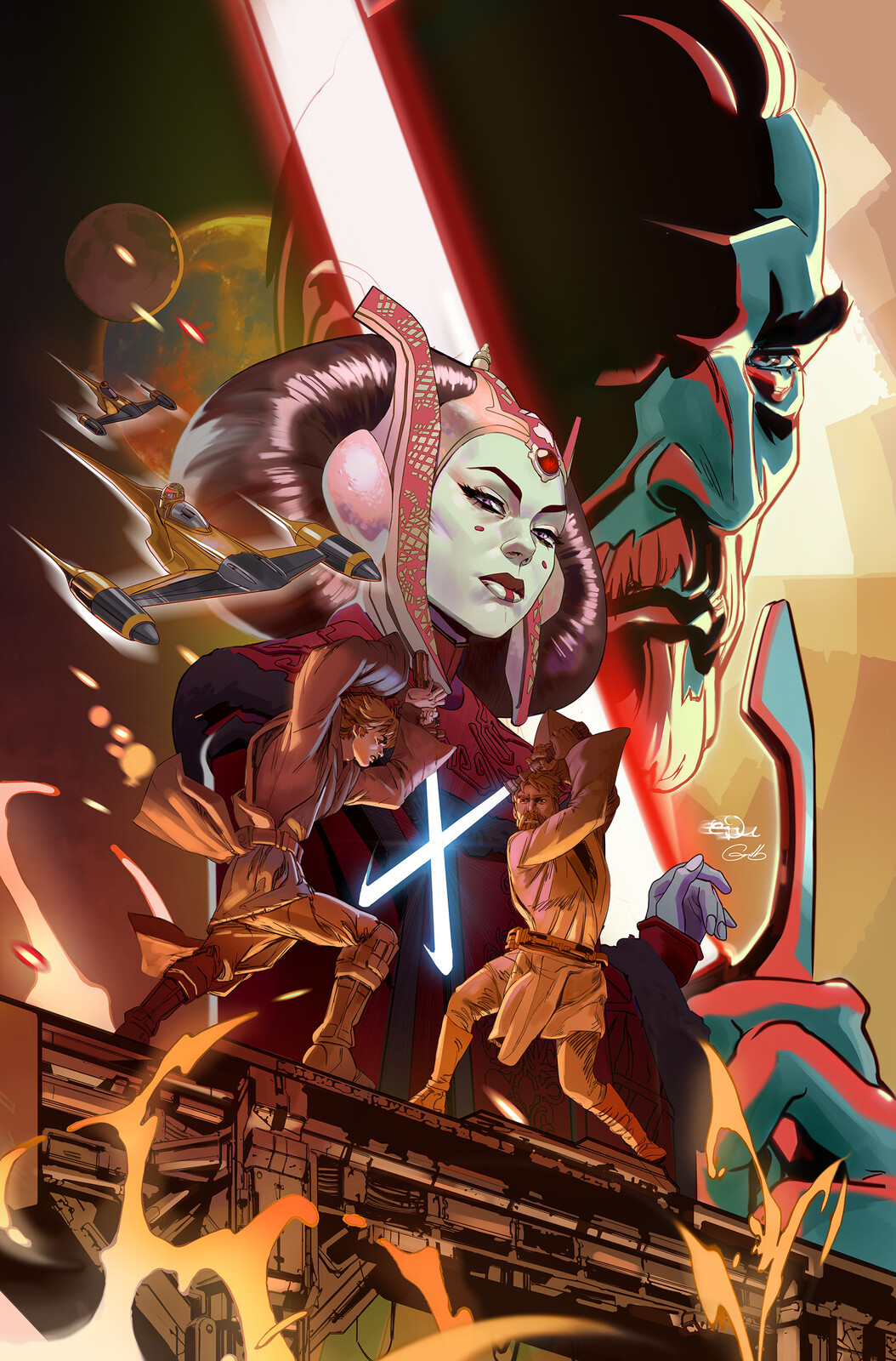 "Star Wars" Cover, Darkhorse Comics
Artwork by Eduardo Francisco
Colors by Augusto Grillo
© 2024 Disney.




