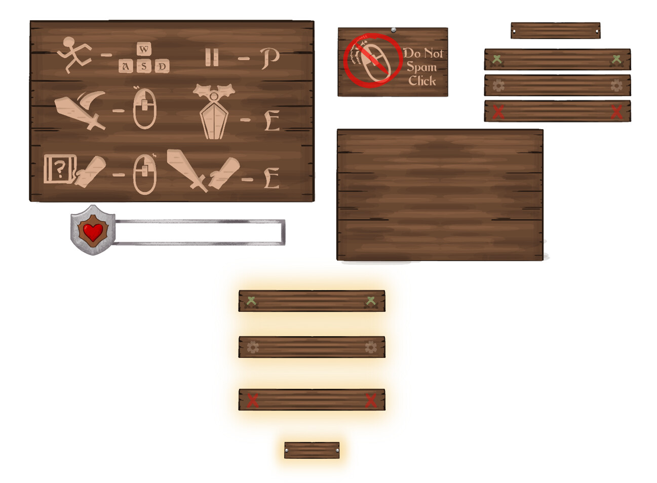 UI created for each Menu, including Title Screen, Settings and Health Bar.