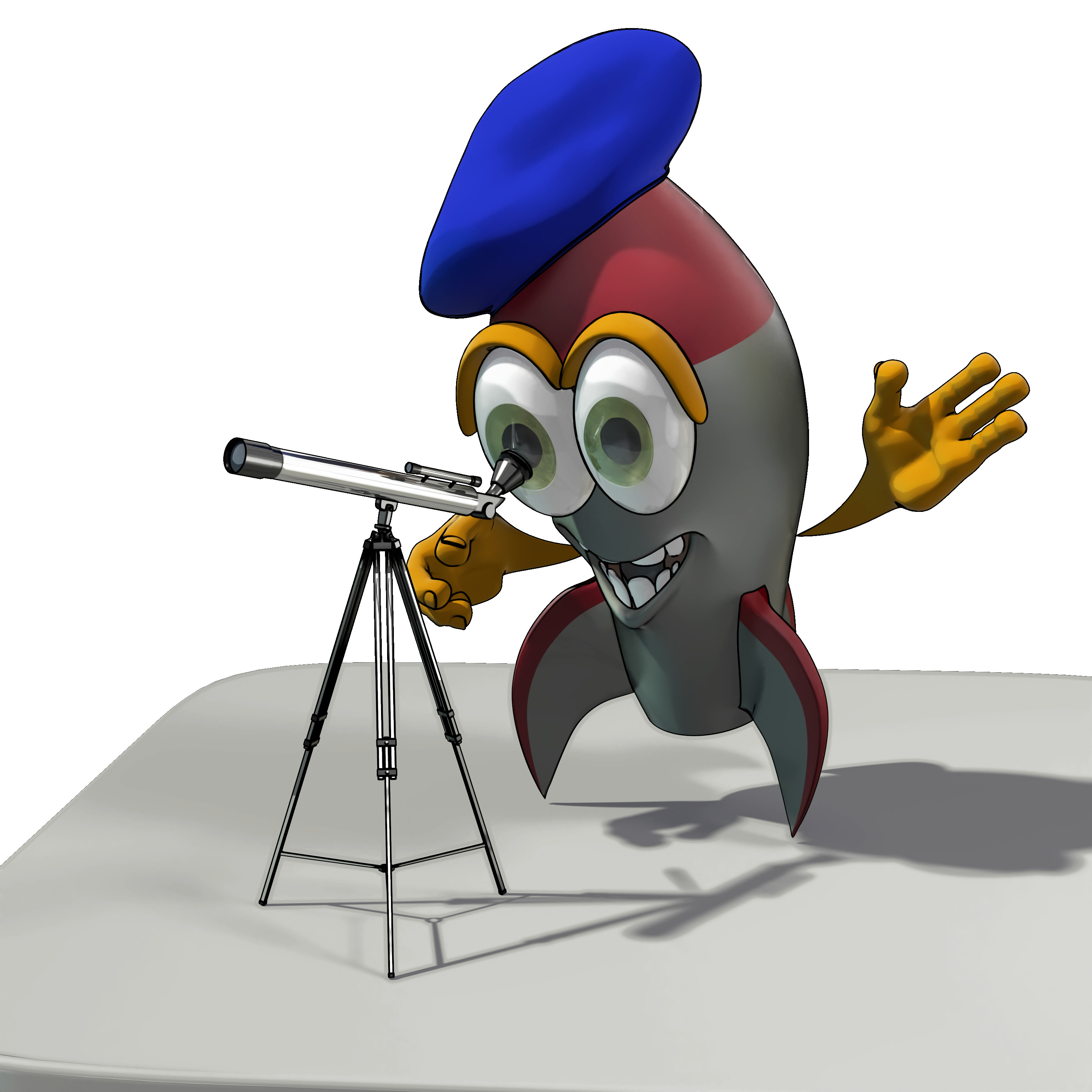 And this is a quickie example of Fusée being used as intended to create an in-house logo for the Astronomy / Telescopy area of an after-school science fair event.