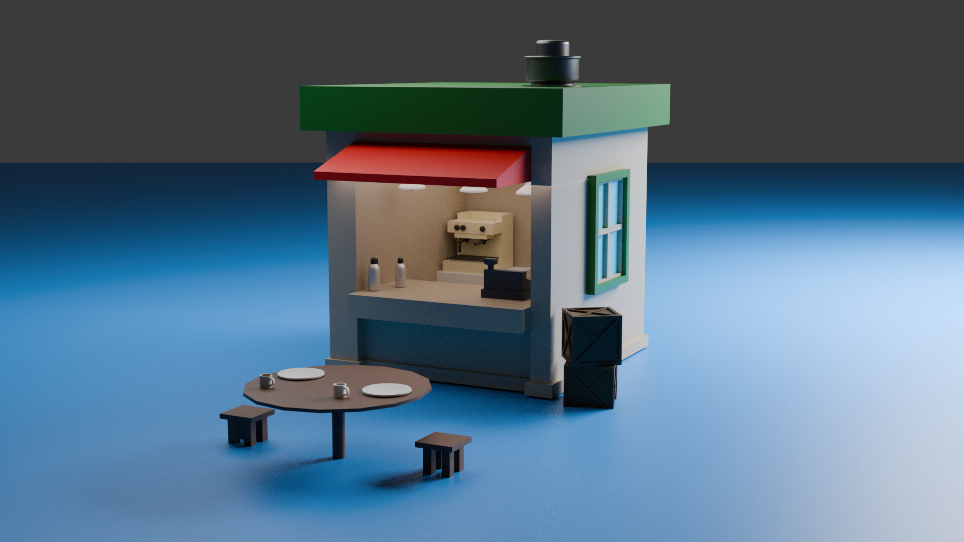 ArtStation - Café Model.