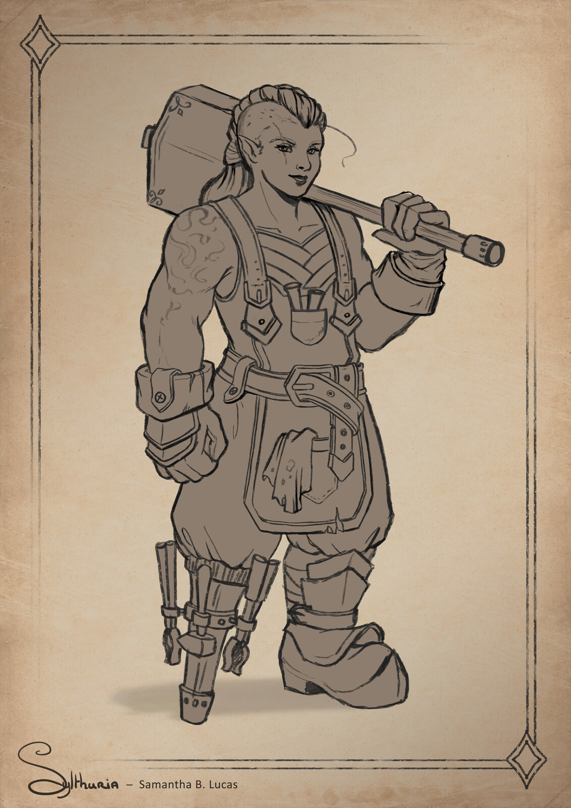 The Blacksmith - Character Design Sketch