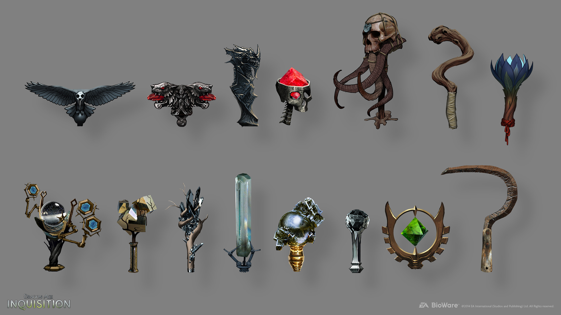 mage staff heads for a modular system