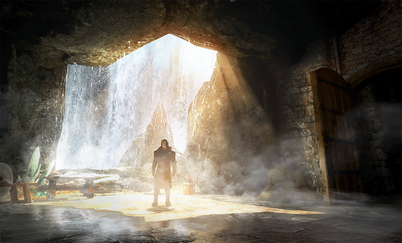 The Undercroft waterfall paintover