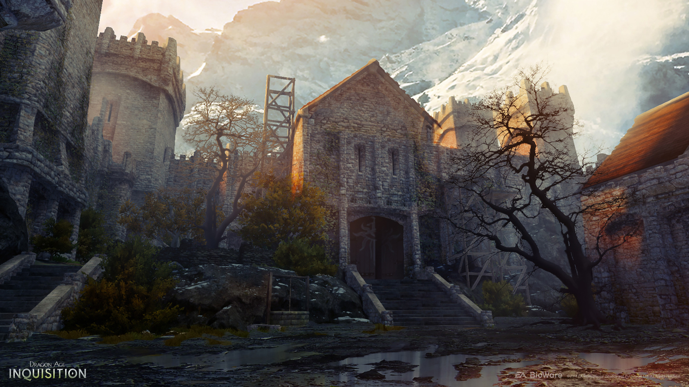 Skyhold was refined for a long time, getting bigger and bigger as we thought of more cool things to have in it. 