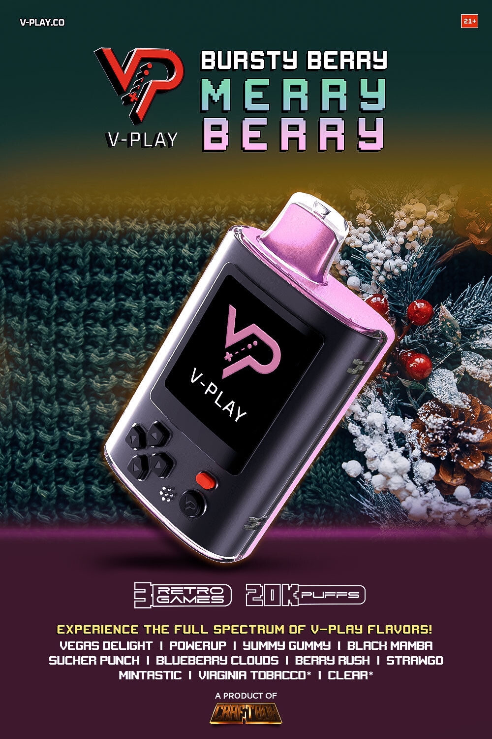 Vplay Vape Flavors Ignite V150 Vape Device - Tobacco