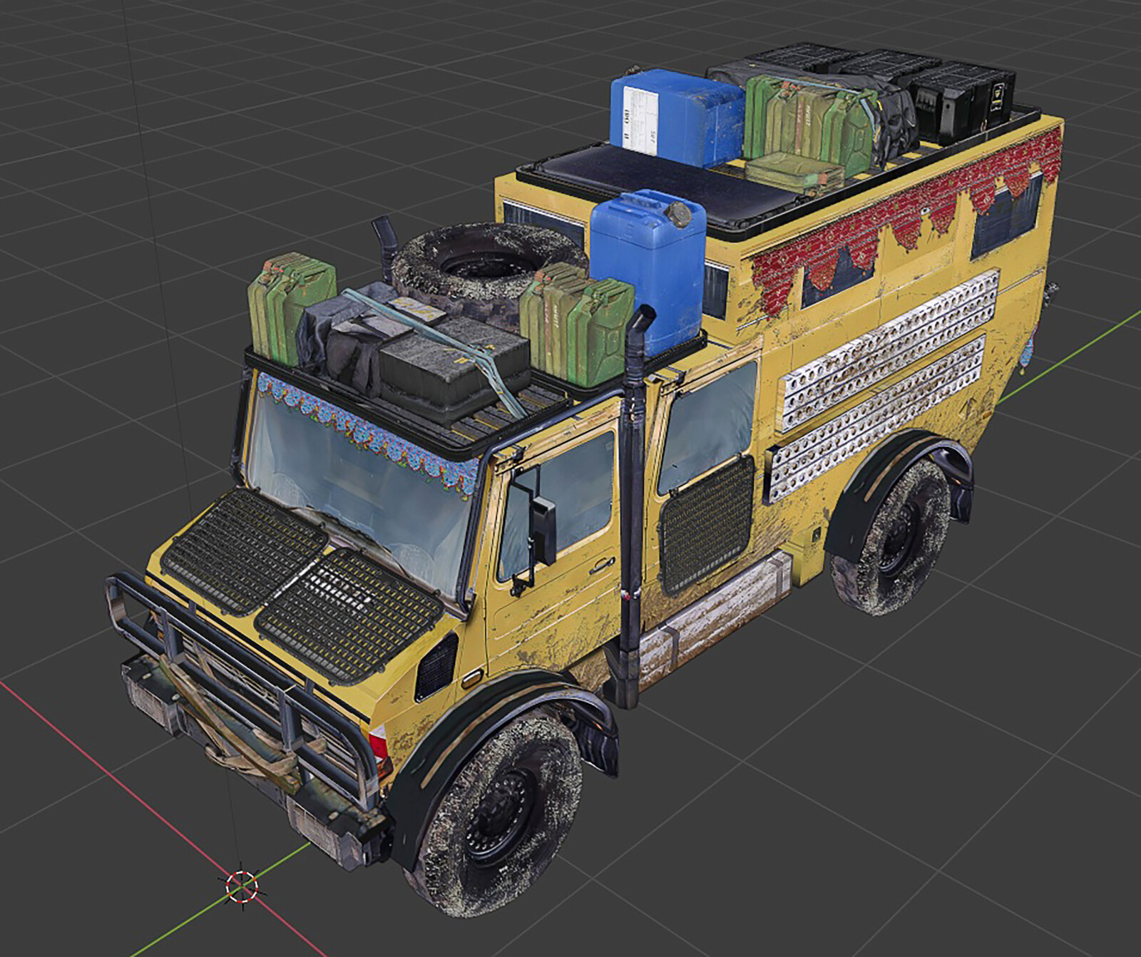 Unimog asset. Low poly using phototextures suitible for realtime use.