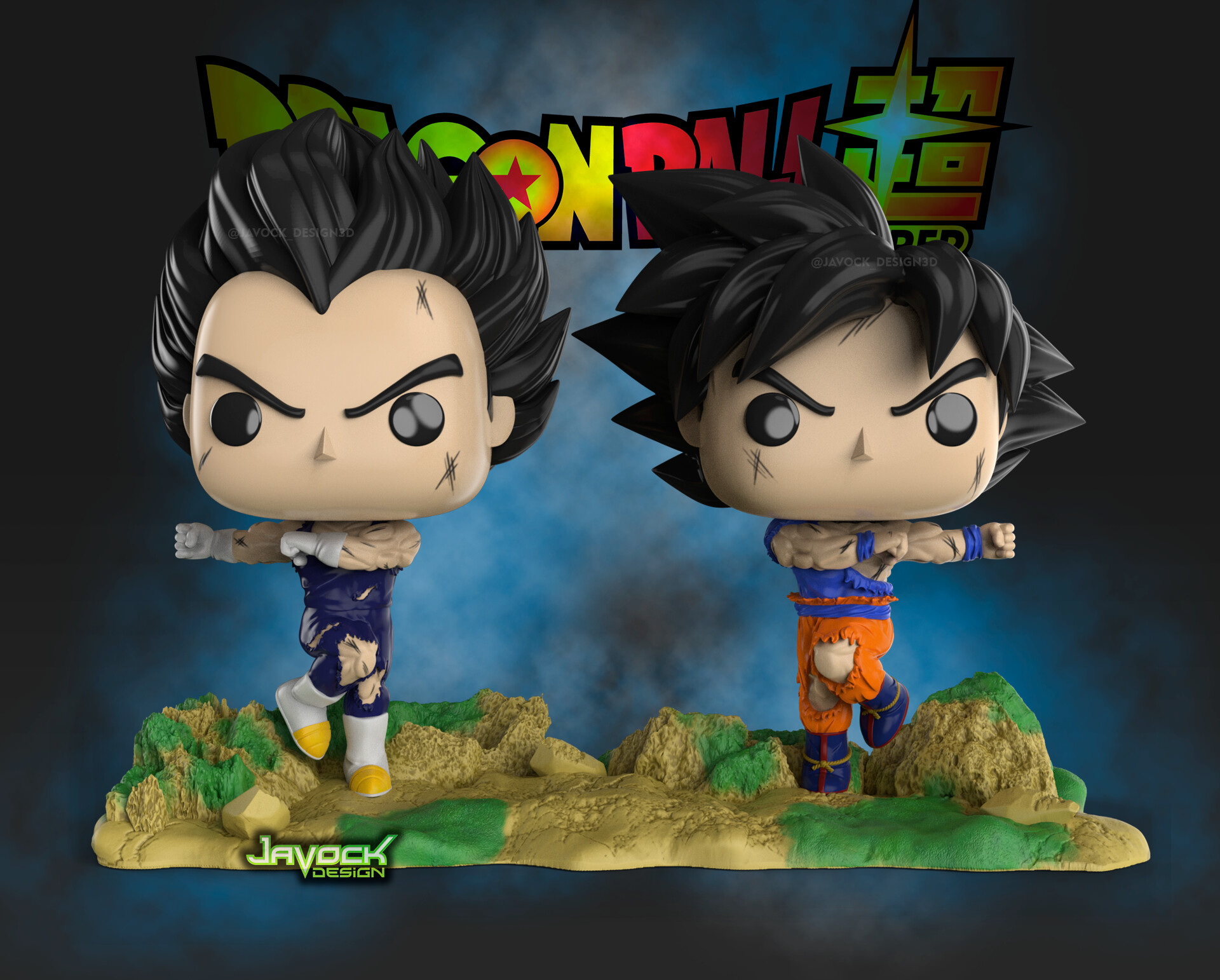 ArtStation - Goku and Vegeta Fusion - Dragon Ball Z Funko