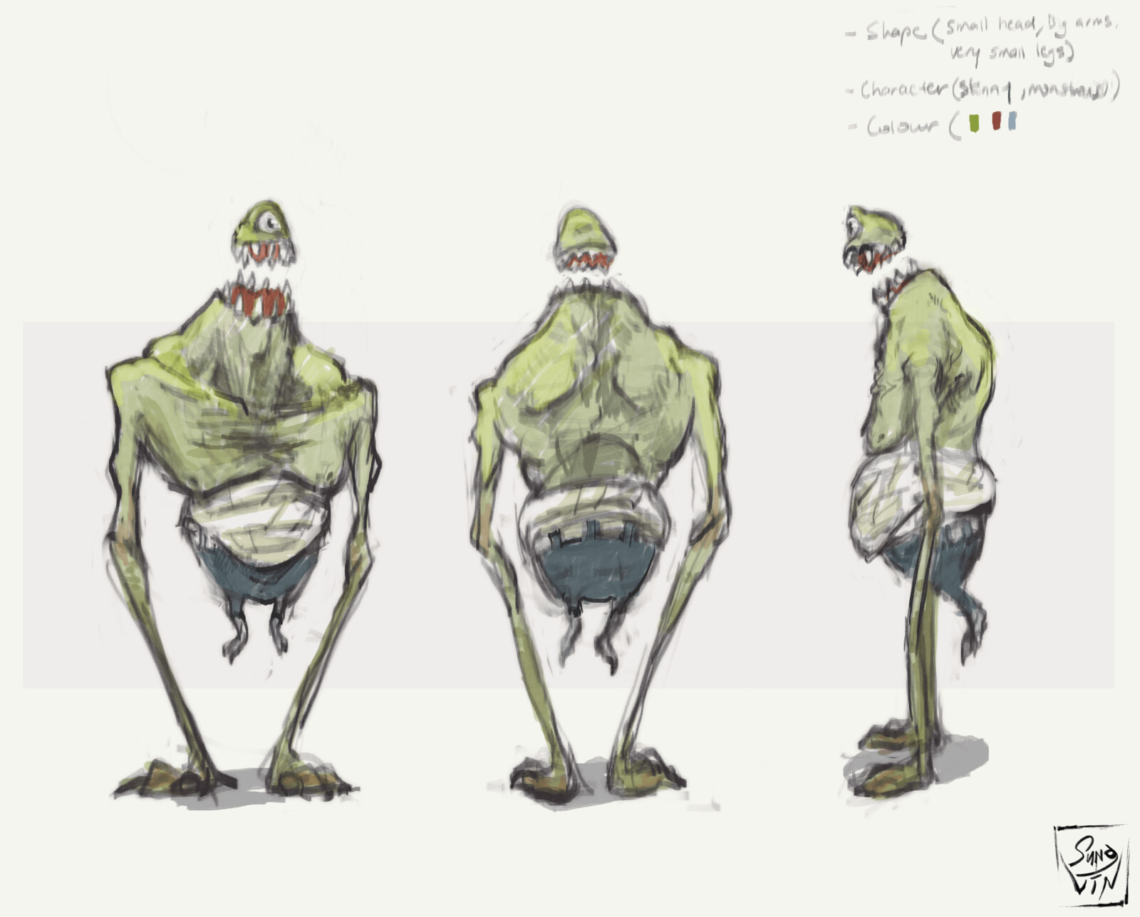 Initial line up sketches