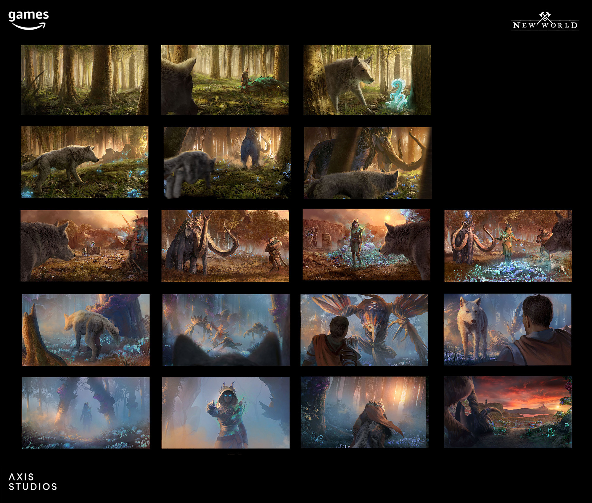 Color scripts done in collaboration with Damian Bajowski
