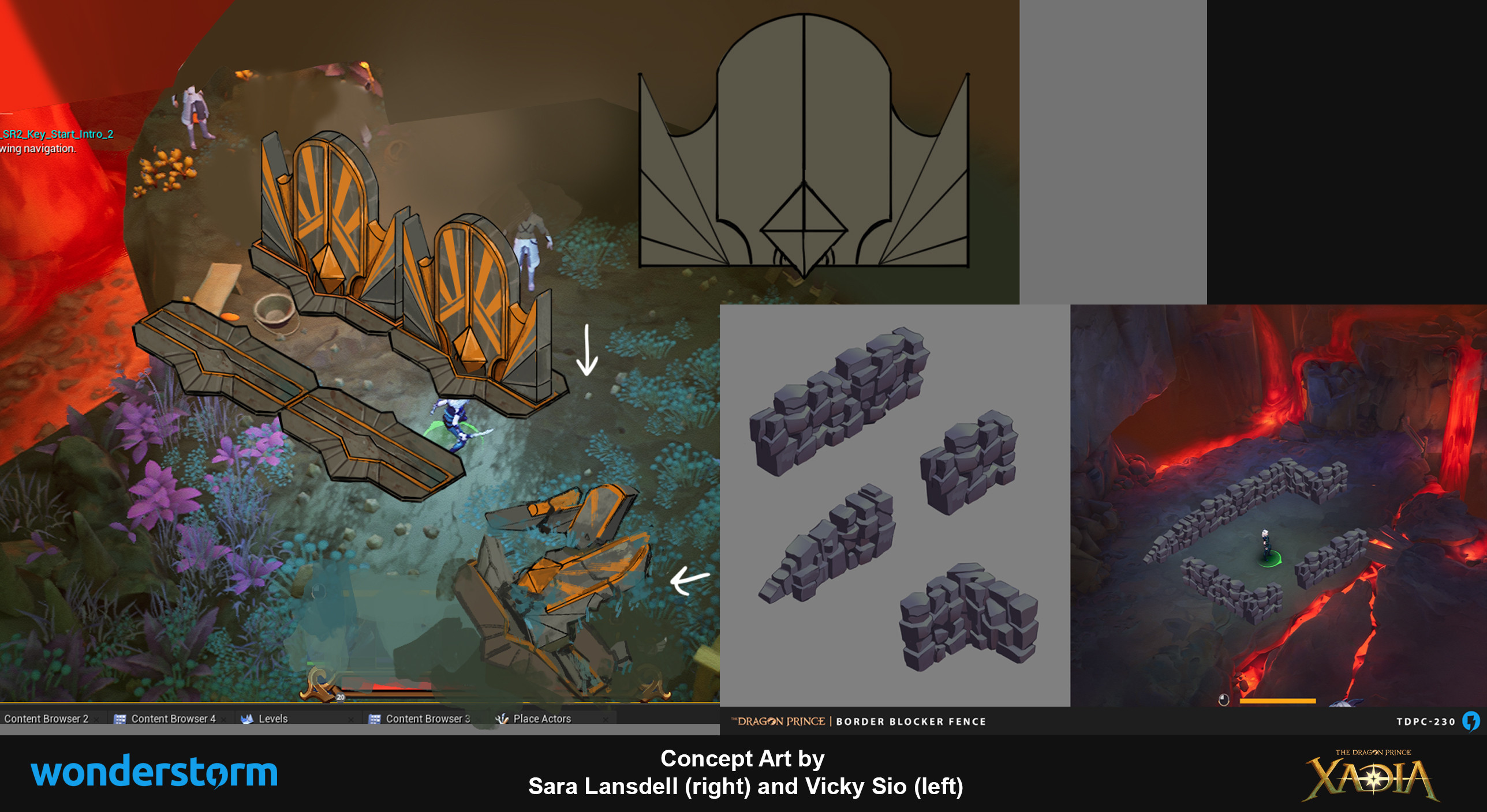 Concept art by Sara Lansdell and Vicky Sio