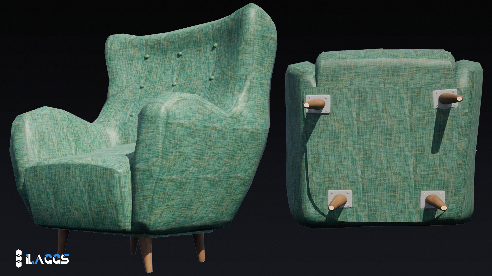 ArtStation Mod Spearmint Aqua Armchair