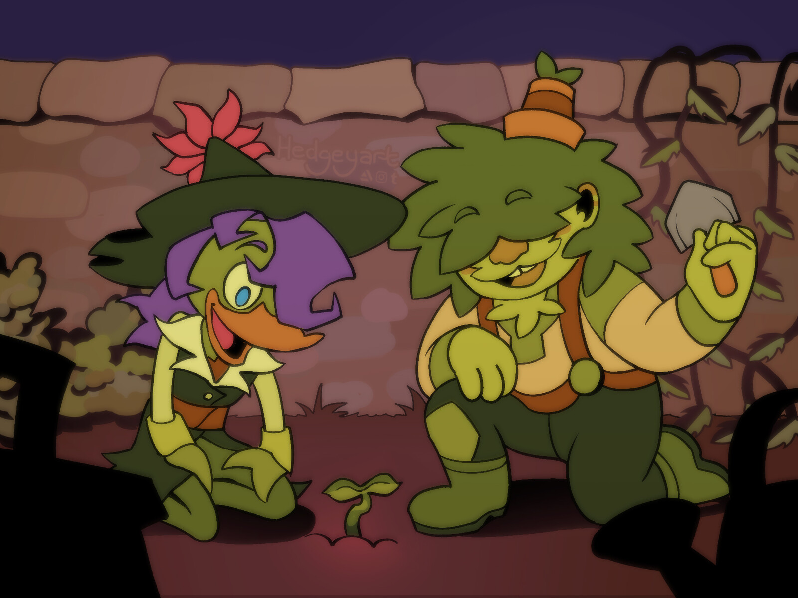 "Gardening Buddies" Sprout the Bushroot for ShellyShirley (feat. Huckle, who is mine)
