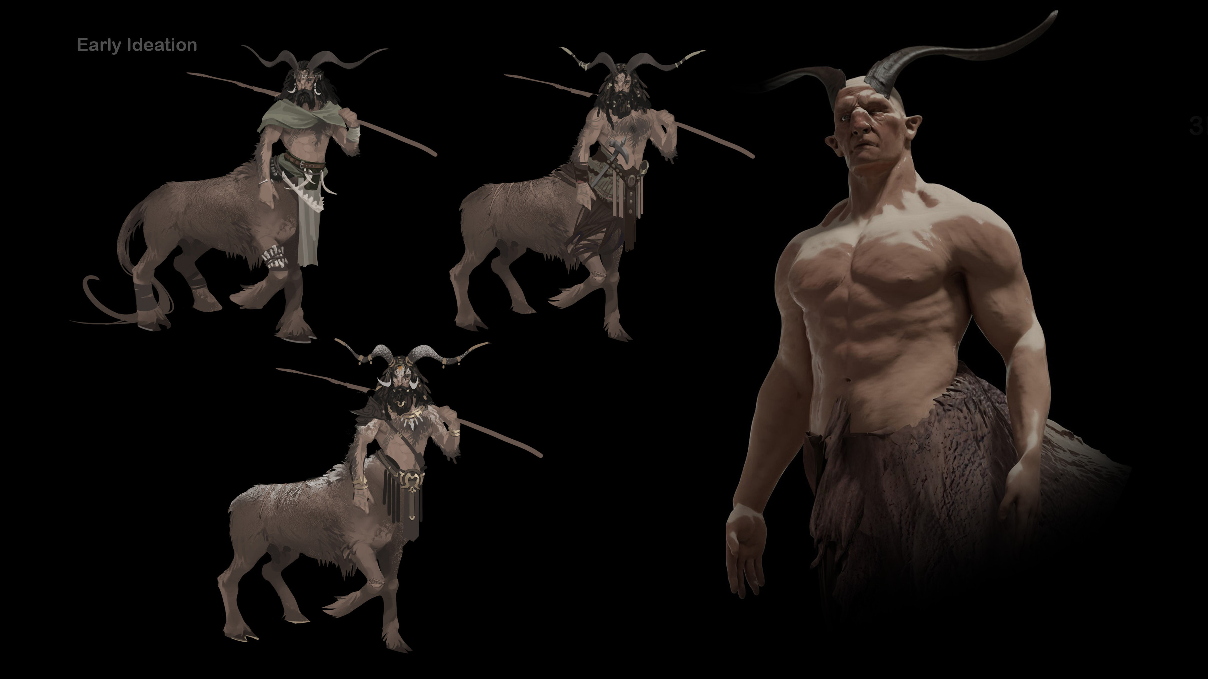 Early body ideation and the 3D base for the head and torso