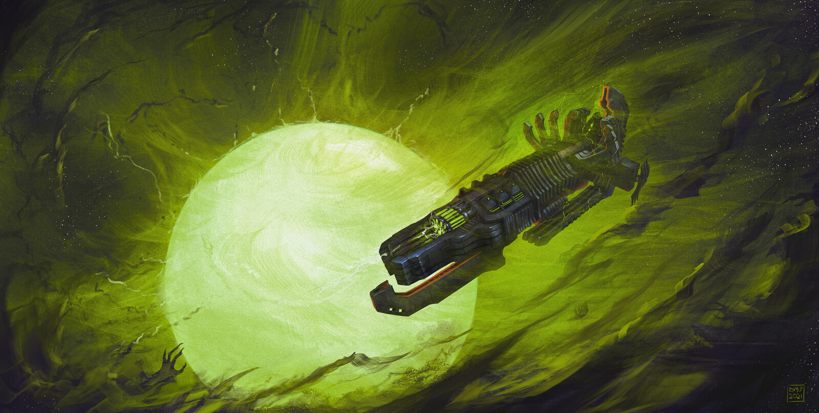 Necronian Destroyer Spaceship